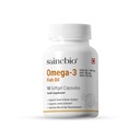 Sainebio Omega-3 Fish Oil 1000mg Softgels | 180mg EPA & 120mg DHA | Heart, Brain, Eye & Joint Support | Burp-Free Fish Oil for Men & Women |10 Softgels