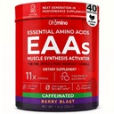 Ohmino BCAA + EAA Powder, Amino Acid Supplement, Berry, 40 Servings | All 9 Essential Amino Acids, Patented Formula, Electrolytes & Adaptogens, Muscle Recovery & Endurance, Sugar-Free