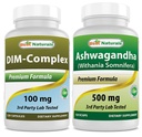 Best Naturals DIM Supplement 100 mg & Ashwagandha Extract 500 Mg