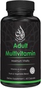 Halal multivitamin Capsules dành cho người trưởng thành nam và phụ nữ 42 trái cây và rau trộn với sắt, Zyc, CoQ10, Folic acid, B1, B3, B6, B12, C, D3, E 60 Count