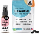 Complement Basic Vegan Multivitamin & Triple B12 Spray Bundle - תמיכה תזונתית מקיפה עבור דיאטות המבוססות על צמחים