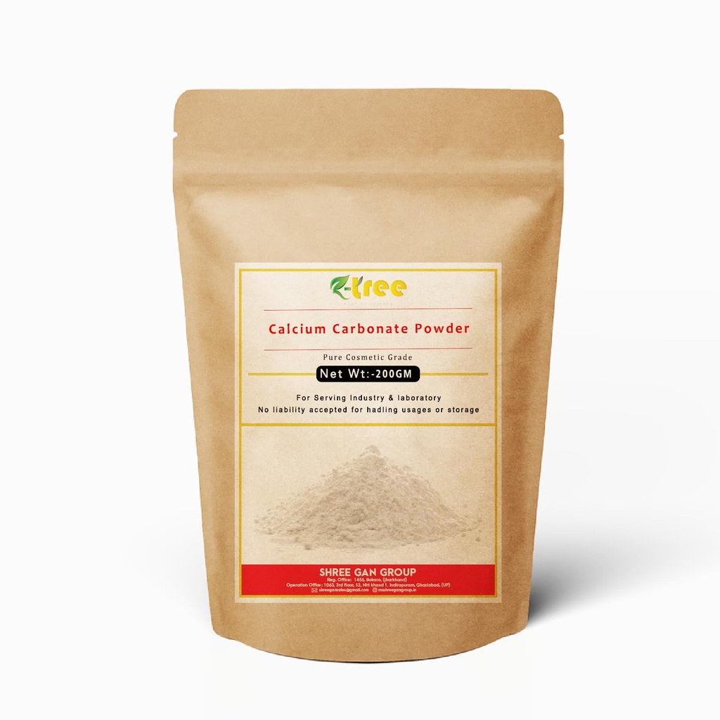 Calcium Carbonate Powder-200GM – Cosmetic & Industrial Grade Fine Powder for Skincare, Tooth Powder, Soap Making & DIY Formulation