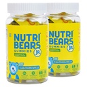 NutriBears Kids Calcium Gummies | 125mg Calcium + Vitamin D | No Artificial Colours | Supports Strong Bones & Teeth | USFDA-Registered | Vegetarian | Ages 2-12 | Mango & Strawberry | 60 Gummies