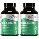 End2End Nutrition Calcium Tablets for Men and Women with Magnesium Zinc Vitamin D for complete bone health & Joint Support - 60x2 Tablets