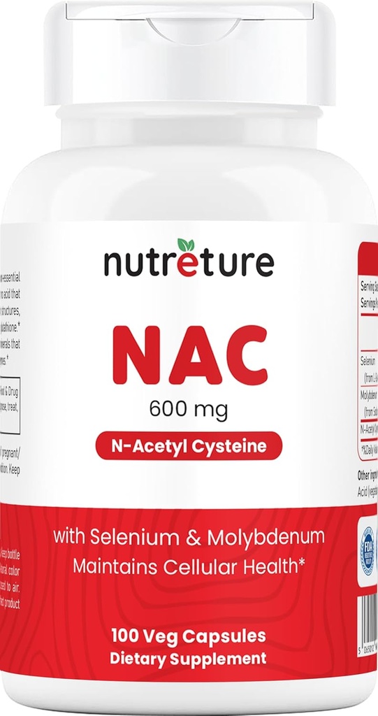 NAC supplement N- acetyl cystein lever supplement med Selenium & Molybdæn til leversundhed