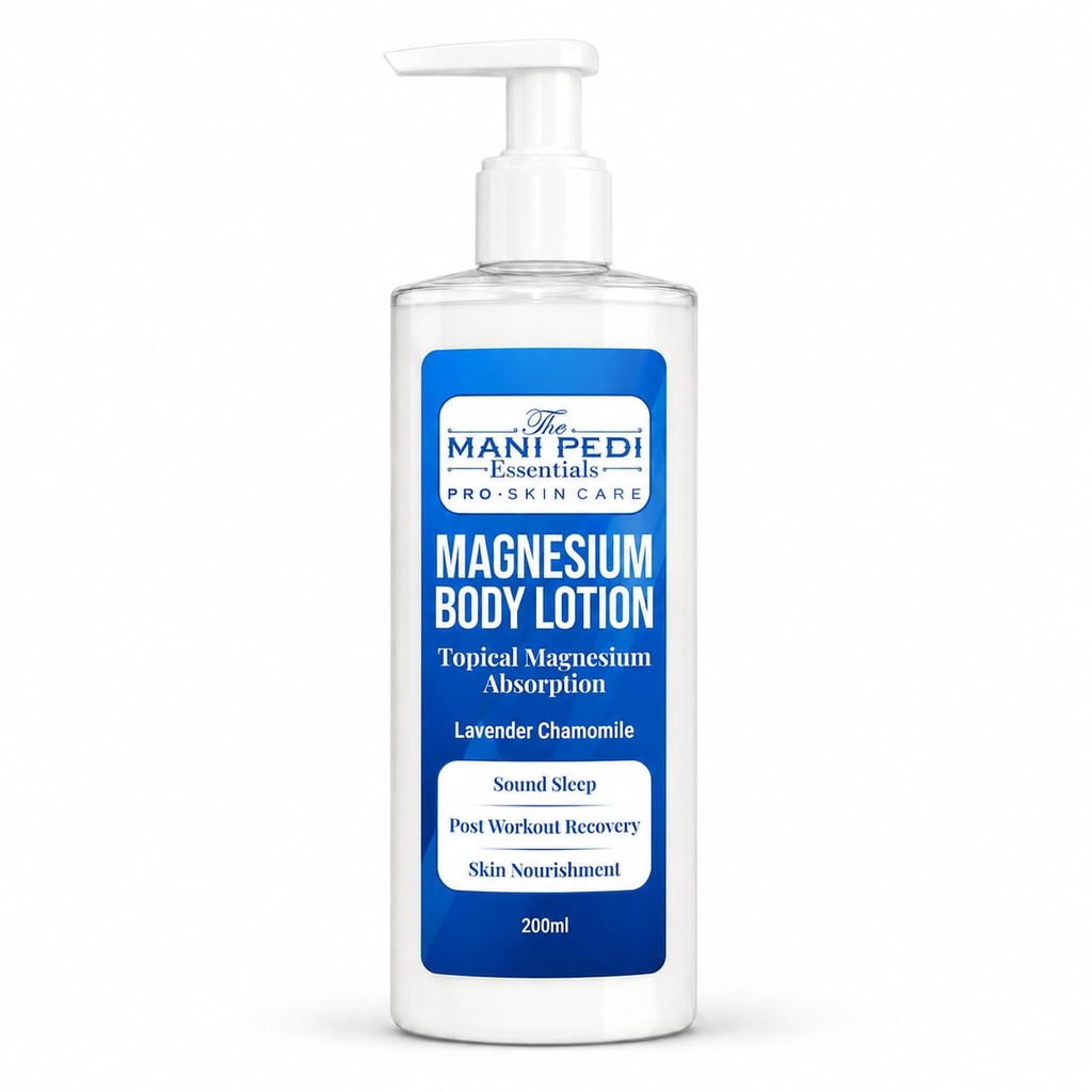 TMPE Magnesium Body Lotion. Transdermal Magnesium Supplement for Sound Sleep & Post Workout Muscle Recovery. Spasms, Cramps Recovery & Skin Nourishment - 200ml