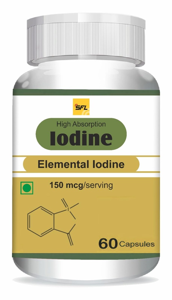 SFL High Absorption Elemental Iodine Supplement 60 Capsules