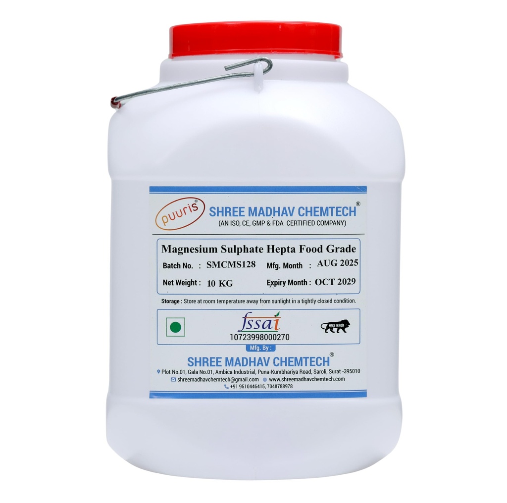 Food Grade Magnesium Sulphate Heptahydrate 10 Kg for Water