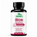 Chelated Iron Bisglycinate Supplement | 21 MG Elemental | 100% RDA | Vitamin C, Copper, B12, Folate & Black Pepper Extract | Supports Energy, Immunity & Hemoglobin | Gentle on Stomach, High Absorbable | 60 Veg Tablets