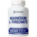 Pure Magnesium L-Threonate Capsules, Chelated, High Absorption, 120 Pills w/Elemental Magnesium Powder, Non-GMO & Gluten Free L-Threonate Supplement for Women and Men