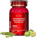 WXW Akkermansia Muciniphila Probiótico para Mulheres e Homens, Ajuda GLP-1 Produzir Naturalmente, Lactobacillus GG - Suporte para Metabolismo Curb Cravings Digestive & Gut Health, 30 Cápsulas