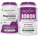 HealthyHey Nutrition Magnesium Glycinate 120 capsules & Boron 120 capsules