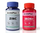Iron, Zinc,Folic Acid & Vitamin B12 and Zinc Acetate Supplement– Immunity, Blood Health & Vitality Boost – 2-Pack