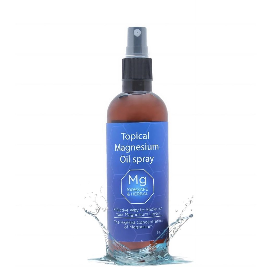 Magnesium Oil Spray 100 ML, Magnesium Oil for Feet, Body, Sleep, Skin, Muscle Relaxation, Easy to Absorb | Ebook Included