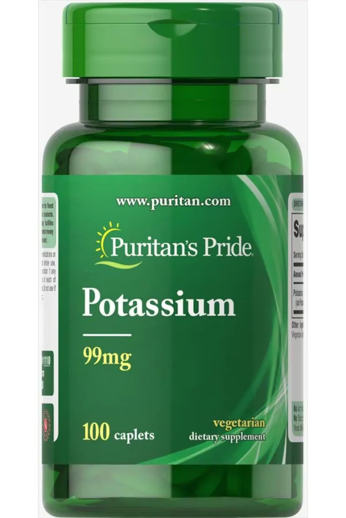 Puritans Pride Potassium 99 mg-100 Caplets