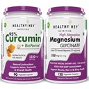HealthyHey Nutrition curcumin 90 capsules & Magnesium glycinate 120 capsules