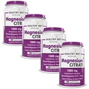 HealthyHey Nutrition Magnesium Citrate - 1000 mg - 120 Vegetable Capsules - Pack of 4