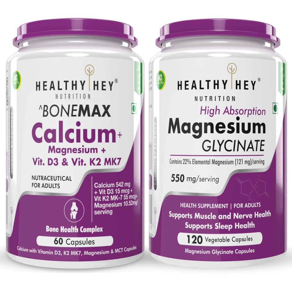 HealthyHey Nutrition Bonemax 60 capsules & magnesium glycinate 120