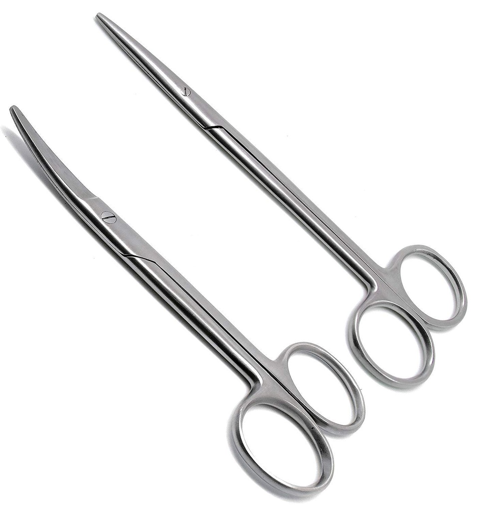 Stainless Steel Dental Stright & Curved Scissor Pack 1 Each