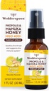 Wedderspoon Propolis és Manuka Honey Throat Spray, Lemon & Ginger, 1 Fl Oz (csomag 1), Sore Throat Relief, Természetes Immuntámogatás
