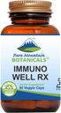 Pure Mountain הבוטנים Immuno Well RX - Caps with Organic Astragalus Echinacea Garlic Maitake Shiitake Mushroom Honeysuckle & Beta Glucanol