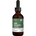 Organic Liquid Zinc Sulfate - Pure Zinc Supplements for Skin Health, Immune System Function and Normal Cell Growth in Adult Men & Women - Non-GMO, Vegan 7.5mg - 2 Fl Oz