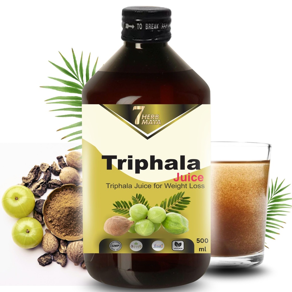 Triphala Juice | Cold-Pressed Amla, Harad & Baheda | Ayurvedic Juice | No Added Sugar | Herbal Blend for Daily Gut Balance, Natural Cleanse & Wellness Support (500 Ml)