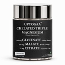 Triple Magnesium Complex, Glycinate, Malate and Citrate, 300 mg Elemental Magnesium, Sleep and Energy Support, 90 Veg Capsules