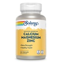 SOLARAY Calcium Magnesium Zinc Supplement - with Calcium 1000mg, Magnesium 500mg - Bone Health, Muscle Function, Heart Health and Immune Support - Vegan, 60 Day Guarantee, 25 Servings, 100 VegCaps