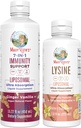MaryRuth Organics Lysin Liposomal (Snickerdoodle) & Immunity (Ginger Vanilla) - 124; Clean Label Project Verified ® - 124; Vitamin til immunforsvar & Beauty; Vegan, Non- GMO, Gluten Free