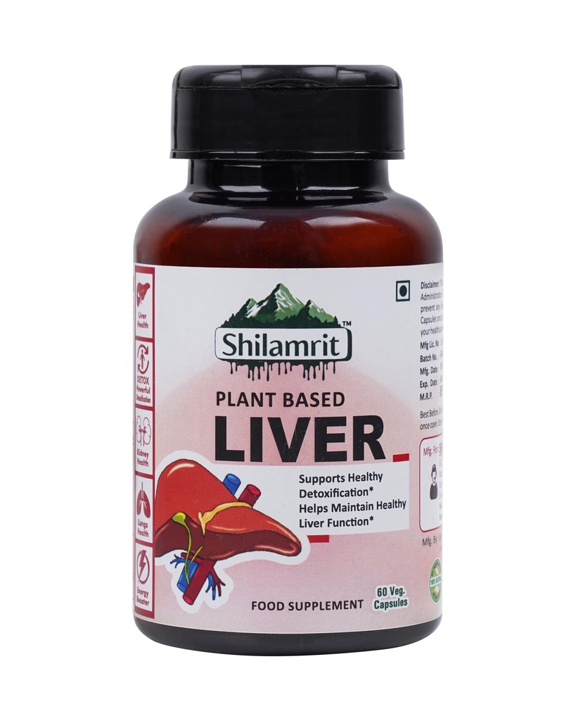 Plant Based Liver Capsule | 100% Ayurvedic Ingredients | Liver cleanse & detox supplements for men & women | Milk Thistle, Dandelion & Turmeric | 60 Capsule