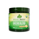 Organic Muscle Super Greens Powder superfood Supplement | USDA Certified Organic with Spirulina, Chlorella, Matcha, Probiotics | Plant Based, Vegan, Keto, Non-GMO | Lemon Flavor, 30 Servings