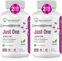 Hanya Satu Harian Methylated Multivitamin dengan Metil B12, Methyl B12 Quatrefolic Methylfolate, Suplemen MTHFR Murni untuk Pria dan Wanita Tanpa Besi, 2 Botol (60 Vegan Capsules), USA- Dibuat