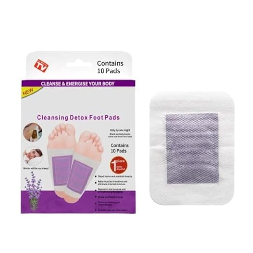 Detox Foot Patches for Cleansing Toxin Remover for Men & Women,10 Pads Deep Cleansing Detoxify Blood Circulation Foot Pad for Detox & Relaxation- Pain Relief, Stress Relief Sleep Patch