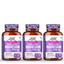 The Body Reserve Magnesium Glycinate Supplement 120 Veg Tablets, 2000mg Per Serving, High Absorption Chelated Form, helpful in Muscle & Nerve Relaxation, Better Sleep Quality for Men, Women, Pack of 3