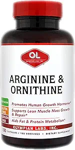 Olympian Labs Arginine and Ornithine - 100 Vegetarian Capsules