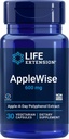 Life Extension AppleWise 600mg Antioxidant-Rich Organic Apple Polyphenols Heart & Colon Health - Non-GMO, Gluten-Free - 30 Vegetariska kapslar