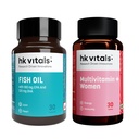 hk vitals Multivitamin Plus Women, 30 Tablets + Fish Oil, 30 Capsules