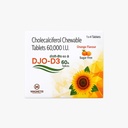 60k Vitamin D3 Chewable Tablets | Cholecalciferol 60000 IU | Sugar Free Orange Flavour | Vitamin D3 Supplement for Men and Women | 4 Tablets