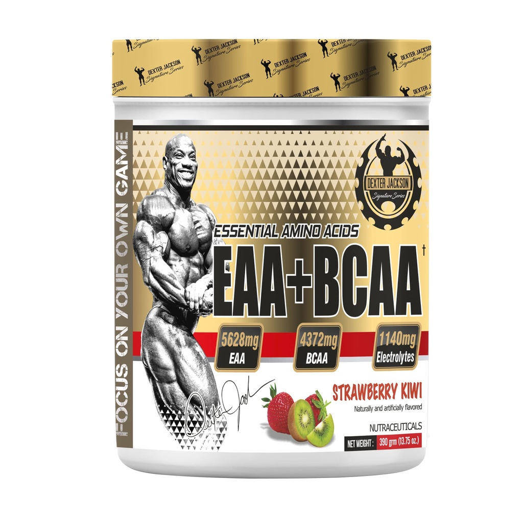 Dexter Jackson EAA+BCAA |Helps Improve Exercise Performance & Maximize Muscle Gains | Strawberry kiwi Flavor | 390 Gram