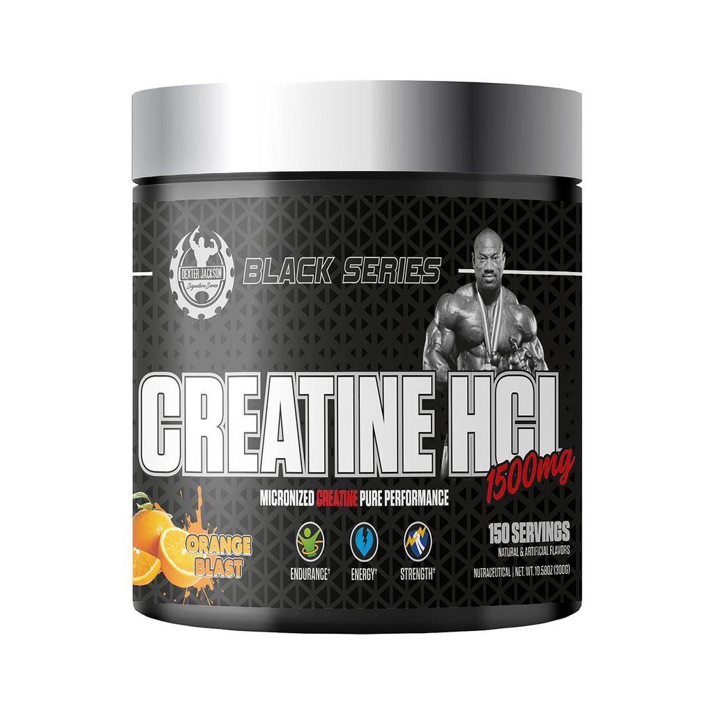 Dexter Jackson Black Series Creatine HCL |Orange Blast Flavor | 150 Servings,300 gm