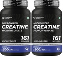 Carbamide Forte Creatine Mono hydrate Powder | Micronized Monohydrate Creatine 500g | Micronized Monohydrate Supplement for Lean Muscle, Strength & Energy - Unflavoured - 161 Servings - 500g