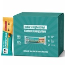 FiT Nutrition High Protein Energy Bar - Almond, Sea Salt & Dark Chocolate | 73% Almonds + Sea Salt - Tastes Like A Treat | No Added Sugar, No Artificial Flavours, Gluten Free - Healthy & Tasty Snack For Kids & Adults (4 x 35gm)