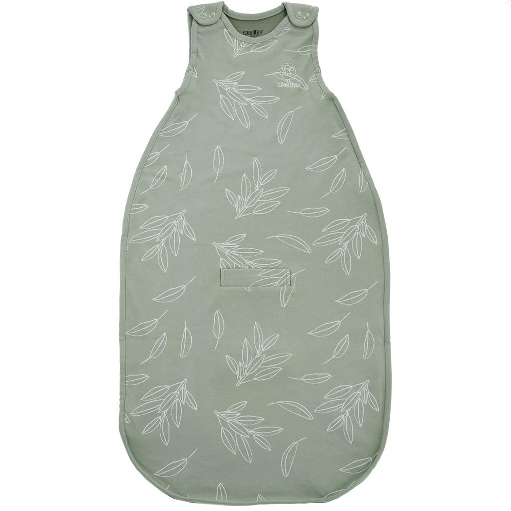 Woolino Merino Wool Ultimate Baby Sleep Sack - 4 denboraldia Baby Wearable Blanket - Two-Way Zipper doigarria Lo-poltsa Haurtxoentzat eta Toddlerrentzat - Tamaina unibertsala (2-24 hilabete) - Sage