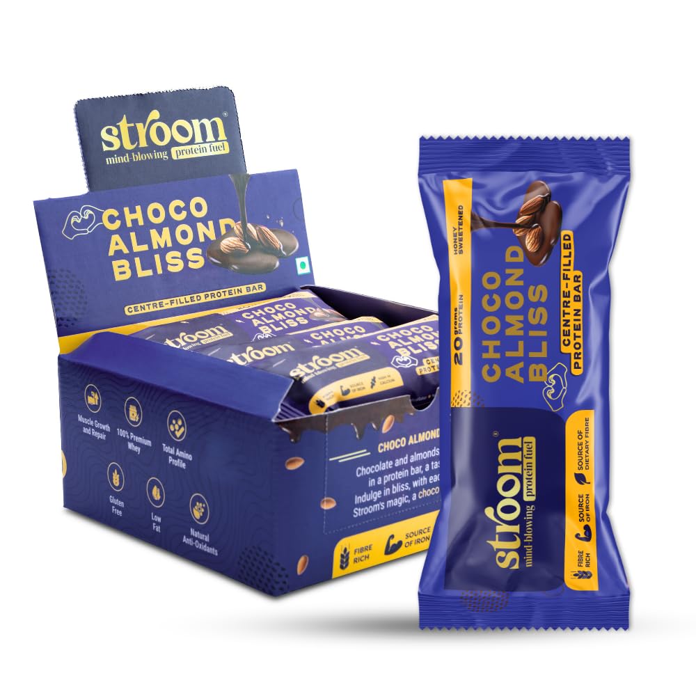 STROOM Protein Bar | Choco Almond Bliss | Pack Of 5 Bars