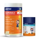Gritzo SuperMilk Growth+ (7-9y Girl), 400g + Multivitamin Gummies