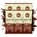 Millegram Ragi Bites Chocolate Flavour (Pack of 6 X 30G) - 5G Protein & 9G Fiber Each Bars | High Protein Goodness of Ragi, Peanut Butter, Jaggery Almond & Cow Ghee. Gluten-Free Snack with No Added Refined Sugar, Preservative-Free