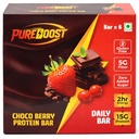 Choco Berry Protein Bar | 15g Protein Energy Bar | Gluten Free High Fiber Healthy Snack | Zero Added Sugar Nutrition Bar | Daily Fitness, Gym & Diet Snack - 50g (Pack of 6)