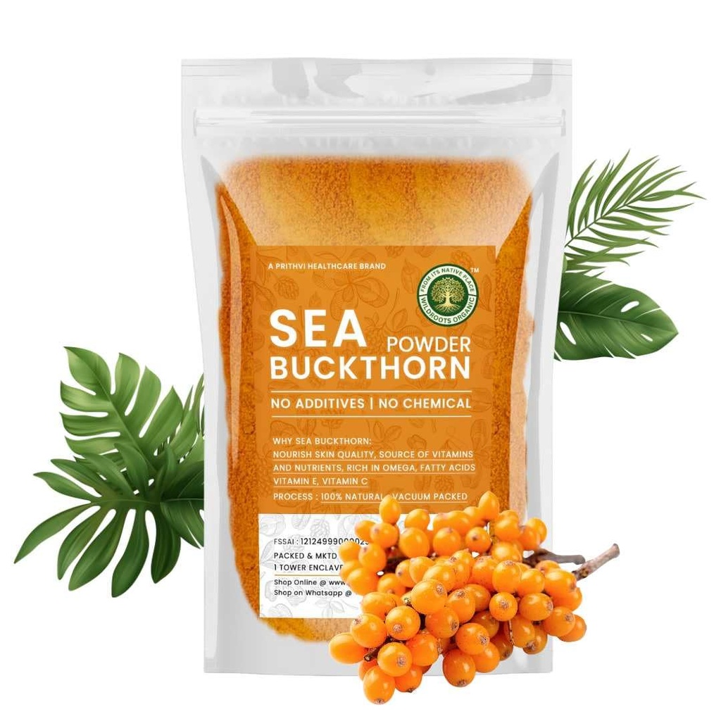 Sea Buckthorn Berries Powder 100g | Rich in Omega 3,6,7,9 | Rich in Vitamin C | Best for Skin and Immunity | No added sugar or preservatives