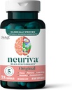 NEURIVA Suplemento Cerebral Original para Memória, Foco e Concentração + Aprendizagem e Exatidão com Nootrópicos Clinicamente Testados Fosfatidilserina e Neurofator, Cafeína Grátis, 75ct Cápsulas